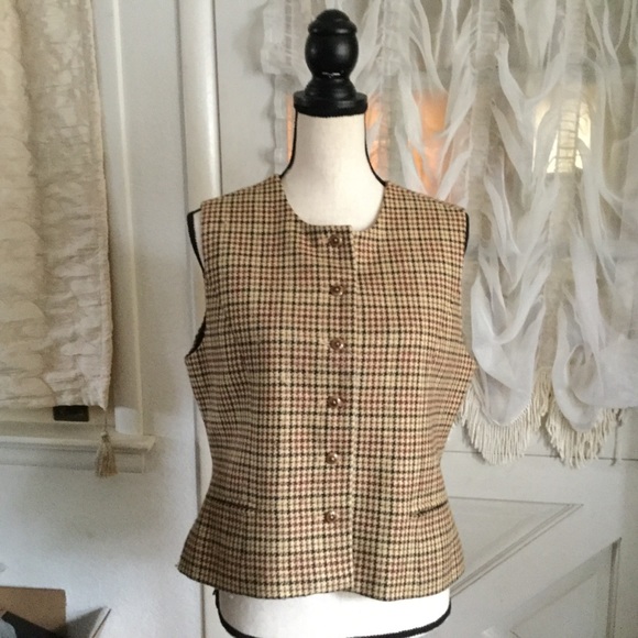 Talbots women checks and plaids vest - Picture 1 of 5